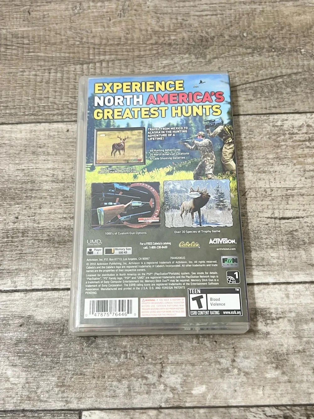 Cabela's North American Adventures Sony PSP Video Game Complete / Tested&Working